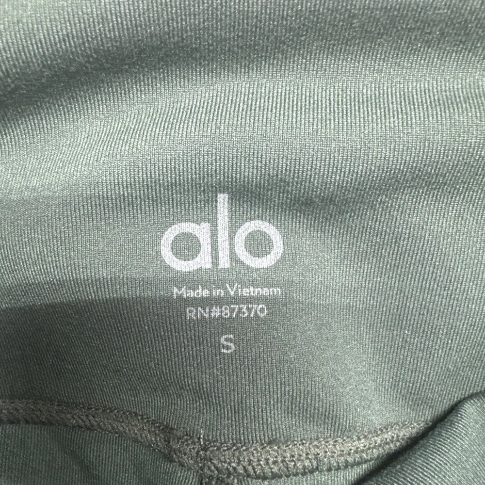 Alo Moto Green High Rise Leggings Women's Small Sculpt‎ Fit Yoga Activewear